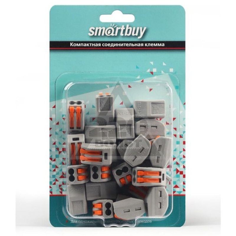 Клемма монтажная Smartbuy 2отверст с рычаг(25шт/уп) SBE-cwcc-2-rp