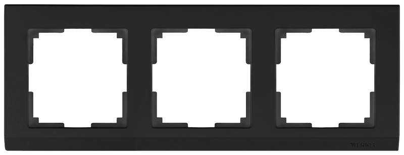 Рамка СУ 3м WERKEL черный WL04-Frame-03-black
