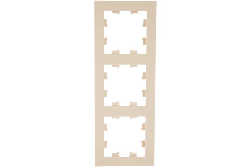 Рамка 3 поста бежевый ATLASDESIGN