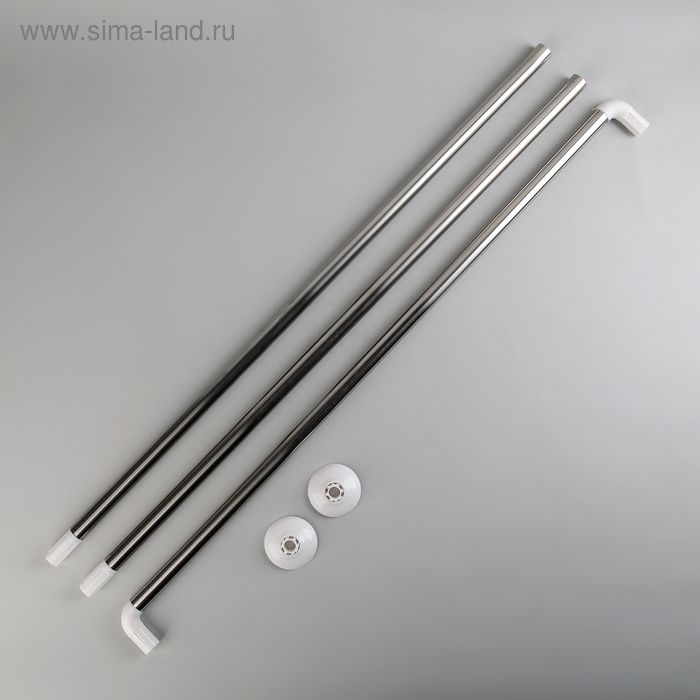 Карниз для ванной 90*90*90 голубой П-образ.