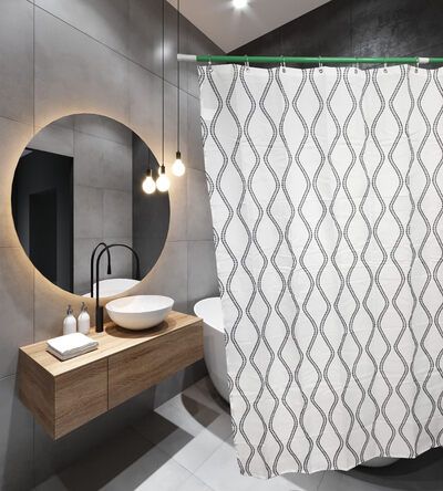 Штора д/ван SANTREK HOME 180*180 Декор-2 60271
