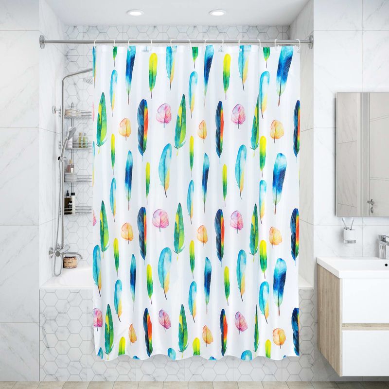 Штора д/ванны BATH 180*180 Color feathers мульти