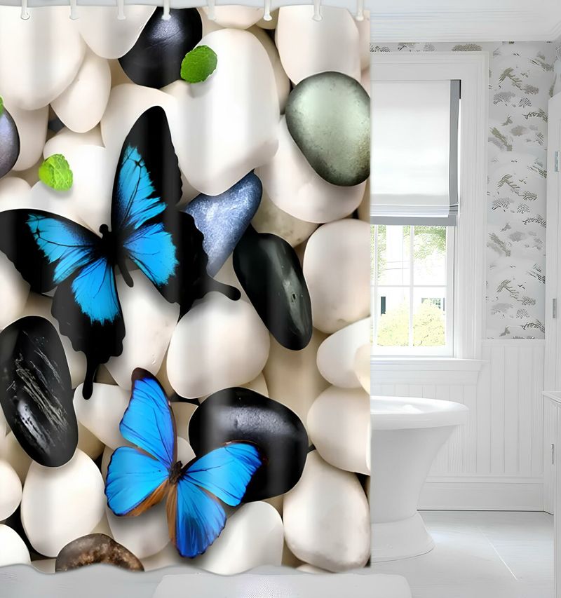 Штора д/ванны ZALEL фотопринт Butterflies