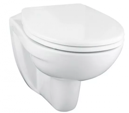 Унитаз подвесной "Lecico Perth" белый дюропласт М/Л Grohe
