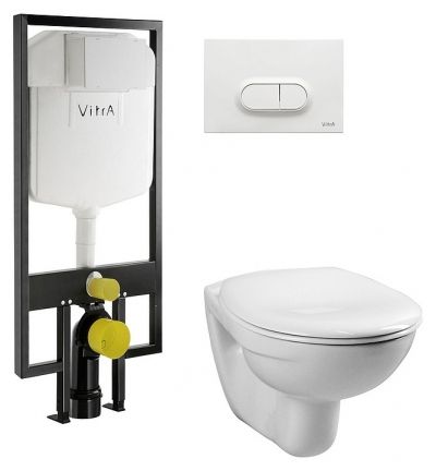 Инсталляция + унитаз Vitra Normus-1 белая кнопка 740-0500