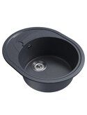 Мойка MIXLINE ML-GM17 P=470*580 овальная, ультра-черная