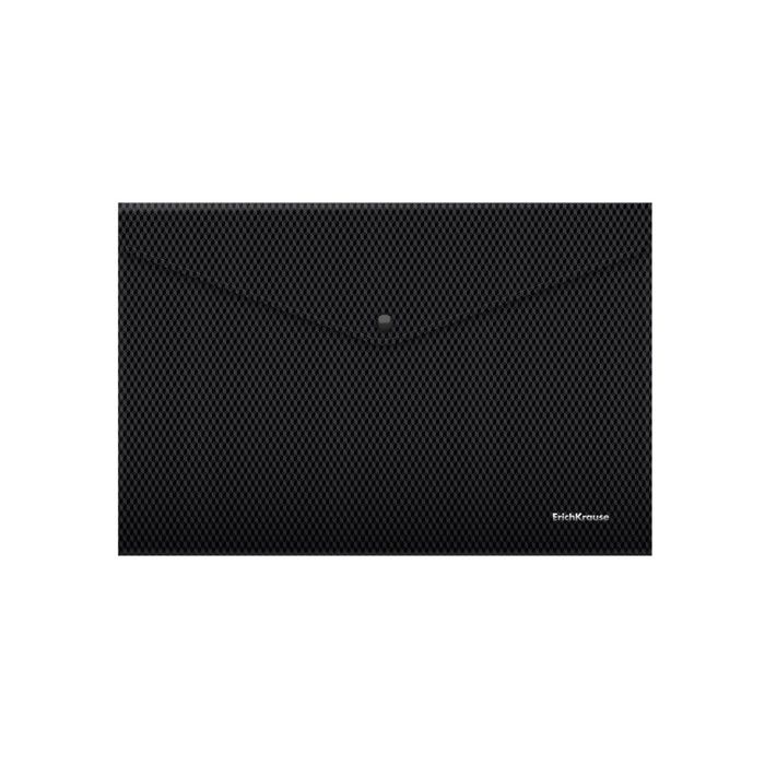 Папка-конверт А4, 180мкм, ErichKrause Diamond Total Black