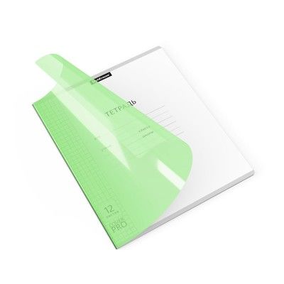 Тетрадь 12 л клетка «CoverPrо Neon зелёная"