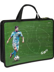 Папка с ручками 334х260мм "STAR FOOTBALL" на молнии