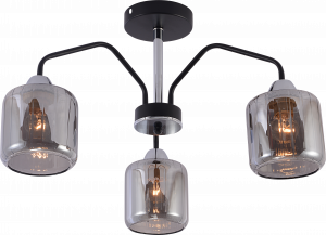 Люстра XA1698B/3 BK+CR черный/хром 3х60W E27 d560 h310, HN25