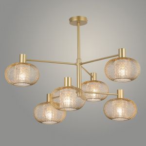 Люстра MDG40658/6 GD золото 6х60W E14 d785 h533