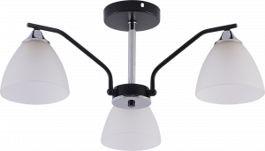Люстра XA1697B/3 BK+CR черный/хром 3х60W E27 d570 h230, HN25