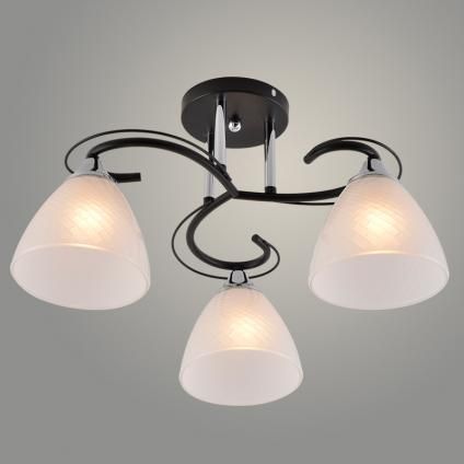 Люстра XA1520/3 BK+CR черный/хром 3*60W E27 HN23