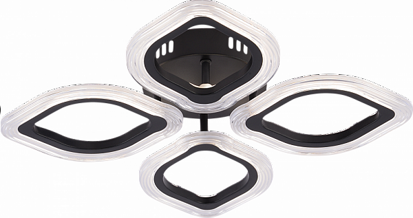 Люстра LI09827A/4 PR BK черный 56W LED 3000K-6000K d480 ПДУ(ИК) диммер, HN24