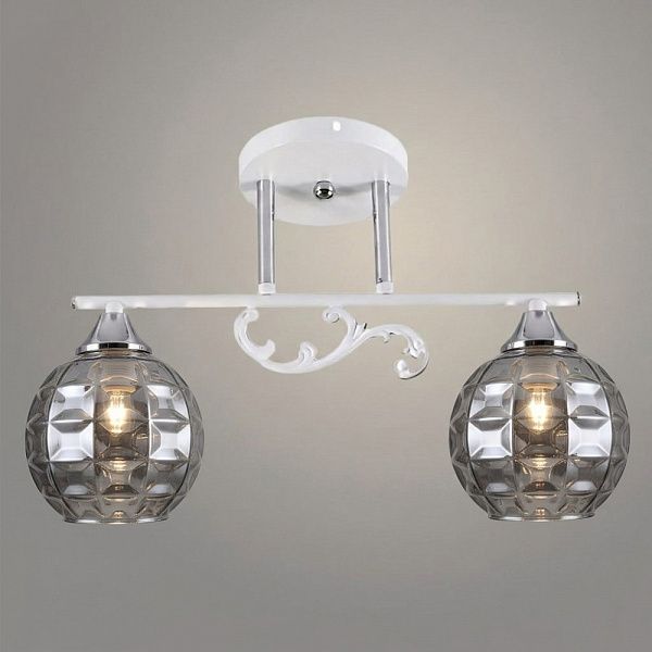 Люстра 11278-6/2 белый/хром (Плафон 32748) НПБ 01-2х60-132 Е27 2x60W Е27,1005405510