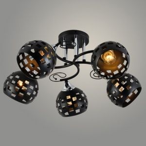 Люстра XA1381B/5 BK+СR черный/хром 5*60W E27 d560 h240 HN22