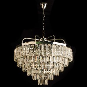 Люстра 8466/12/600 CR хром/хрусталь 12x60W E14 d600 h850, KLD24