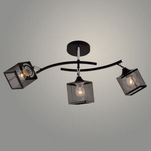 Люстра XA1593B/3 BK+CR черный/хром 3х60W E27 d690 h300, HN24