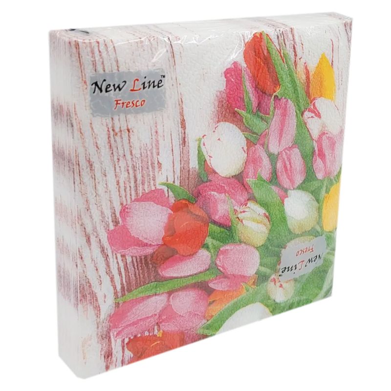 Салф.бум.20шт.Fresco Тюльпаны 33*33 2сл.New line 