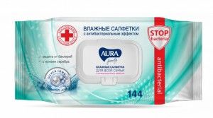 Салфетка влаж. AURA Family 04504 (144шт/уп)