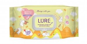 Влажные салфетки 120шт/уп для всей семьи big-pack LURE