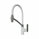 Смеситель кух ML33-108 "City White" гибкий излив+боковая ручка