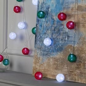Гирлянда Нить 5м с насадками"Клубки лесные" 20LED