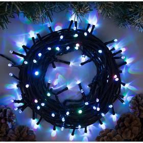 Гирлянда Нить 10м темная нить 100 LED переливы