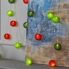 Гирлянда Нить 5м с насадками"Клубки летние" 20LED
