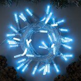Гирлянда "Нить" 5м "Хрусталики",IP20,прозрач нить,50LED,аквамарин
