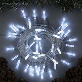 Гирлянда "Нить" 5м "Хрусталики",IP20,прозрач нить,50LED,белое