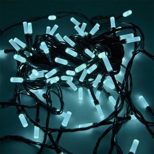 Гирлянда-нить "Лучики" 100LED,бирюзовый 10м, 8реж SE-BEAM-110Т