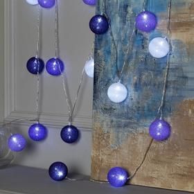Гирлянда Нить 5м с насадками"Клубки сиренев"20LED IP20