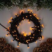 Гирлянда "Нить" 10м,IP20,темная нить,100LED,жёлтое,8реж