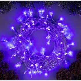 Гирлянда Нить 10м прозрач нить фиолет св 100LED IP44
