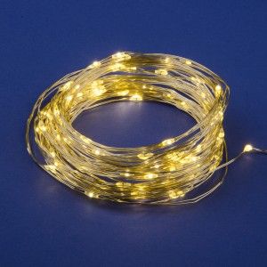 Гирлянда-нить "Роса" 100LED, теплый белый 10м. IP20
