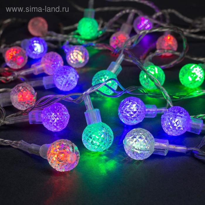 Гирлянда Нить 5м с насадками"Мини фонарик" 20LED IP20