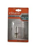 Пневмофитинг 1/4" елочка 10мм нар.резьба Sturm  