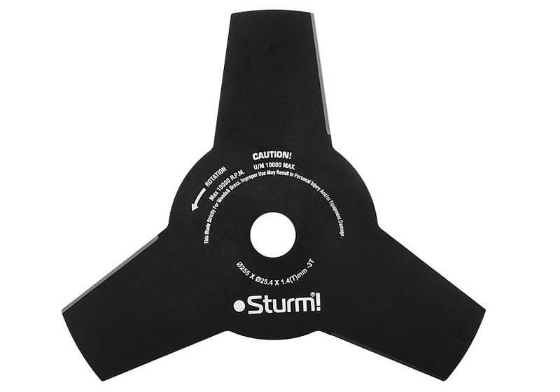 Нож 3х лепестков д/триммера 255*1,4мм STURM 
